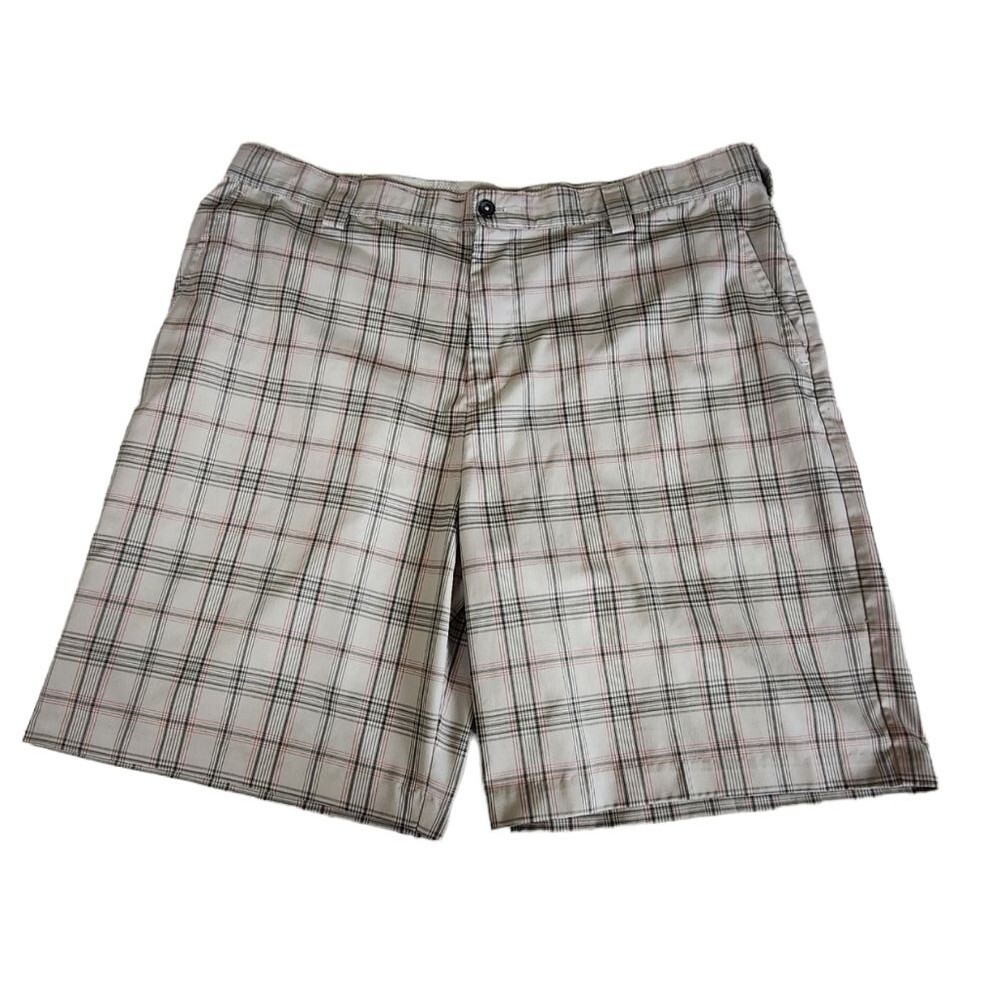IZOD Men's Gray Plaid Lightweight Golf Shorts Size 38